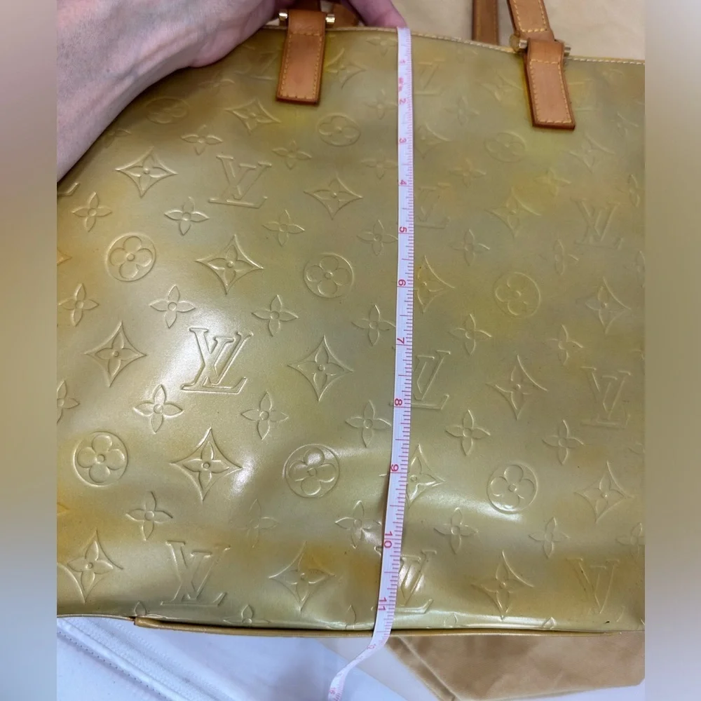 LOUIS VUITTON VINTAGE VERNIS NOISETTE TOTE GUC​ - Picture 8 of 15